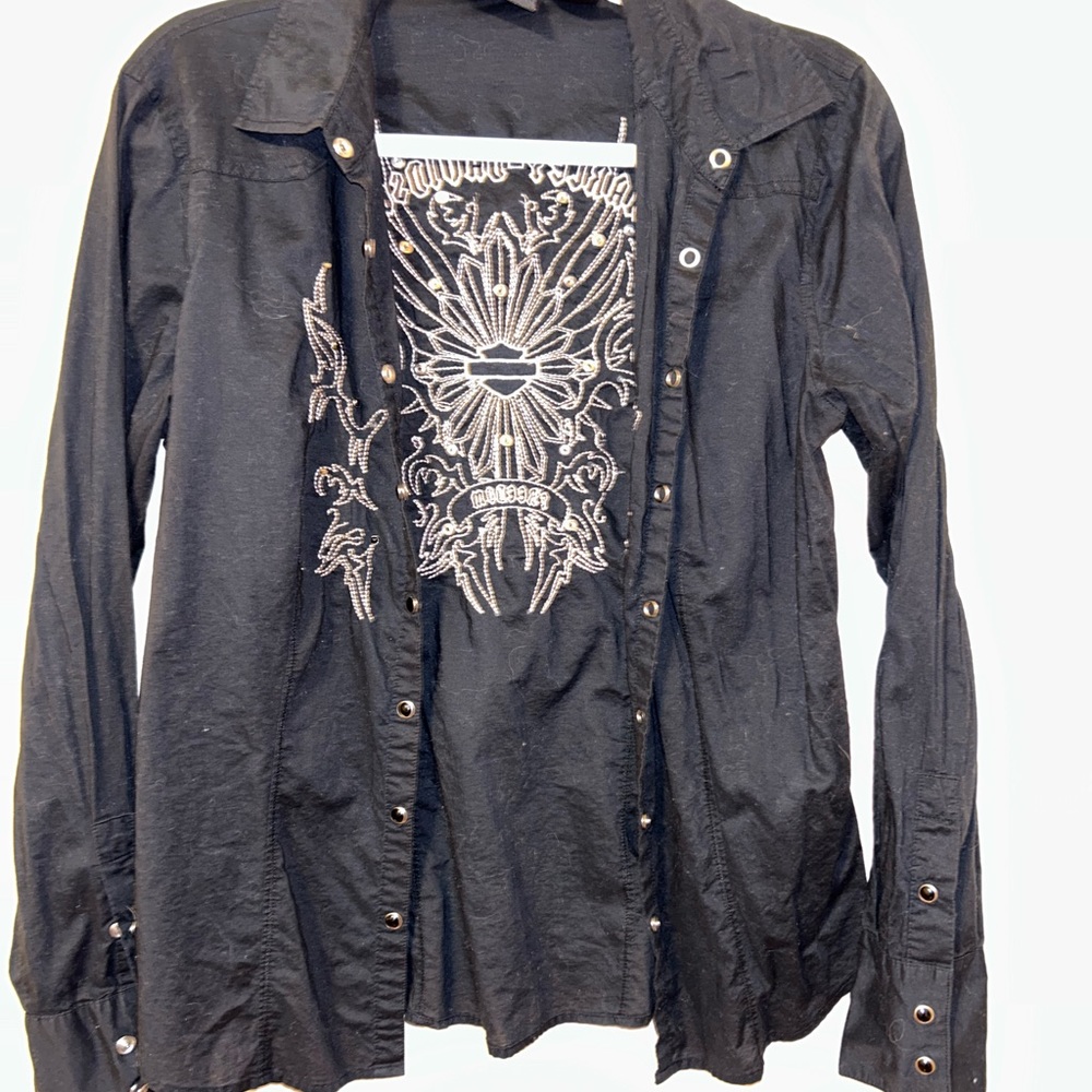 Harley Davidson Button Up